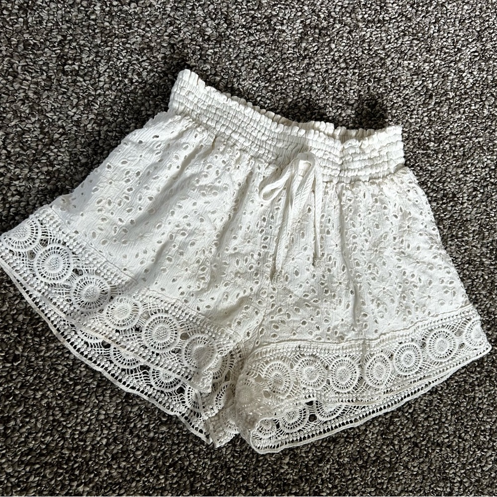 Surf Gypsy off white Crochet Lace Women's Shorts size S